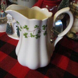 Irish Porcelaine Shamrock 24oz Pitcher by Shannon  L. Godinger